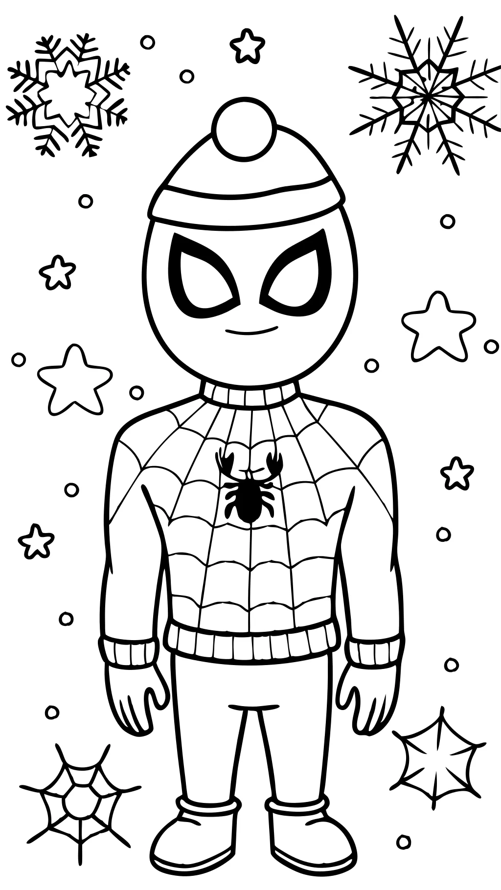 christmas coloring pages spider man